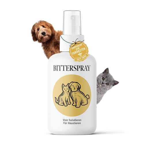 Sensipharm Bitterspray Hund & Katze 100ml – Anti Kau Spray gegen Lecken an Wunden & Verbänden – Bitterstoff Spray für Möbel, Kabel & Textilien – alkoholfrei