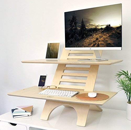 Jumbo Deskstand Standing Desk Height Adjustable Sit-Stand Desk Converter, Ergonomic Furniture #TOP4