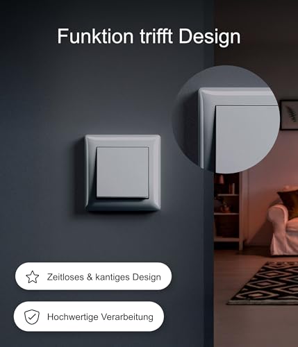 Gira System 55 Standard 55 1‑Fach Rahmen 21103 | Reinweiß glänzend| hochwertiger Schalter‑ und Steckdosenrahmen | kompatibel mit Gira System 55 Einsätzen | Robust | Profi Elektroinstallation