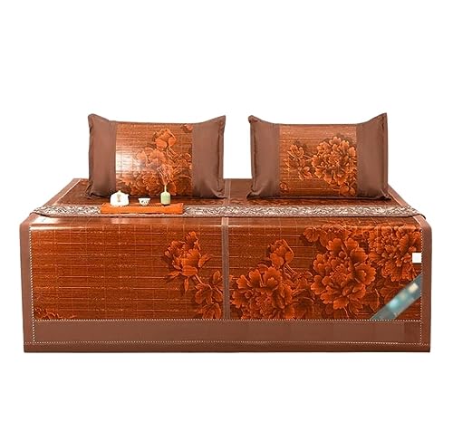 Alfombrilla De Enfriamiento Colchoneta De Verano para Dormir, Refrescante Bambú, Almohadilla para Cama, Plegable Doble Cara para Dormitorio(1.5 * 1.95M/59 * 77in)