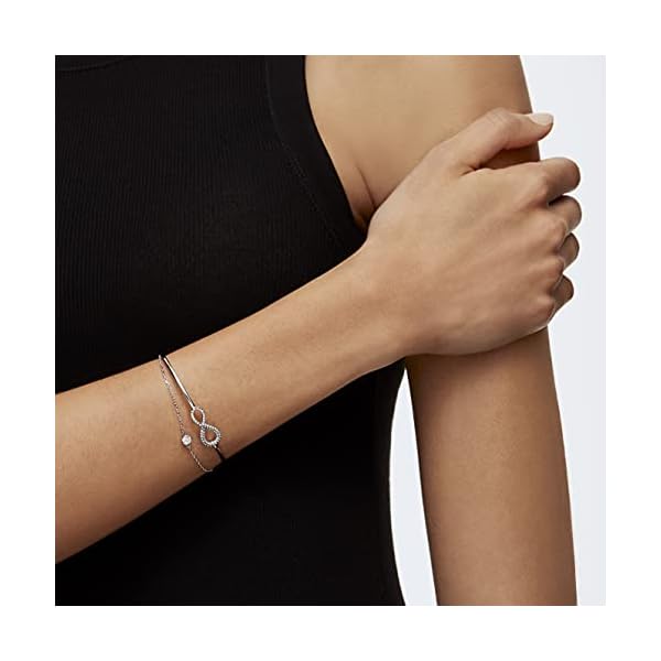 SWAROVSKI Women's Infinity Crystal Jewelry Collections, Rhodium & Rose Gold Tone Finish