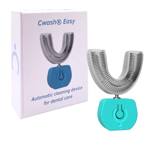 Cwash Easy - Cepillo de Dientes Elétrico Ultrasónico Autómatico - Cepillo de Dientes Eléctrico Recargable de Viaje - Cepillo de Dientes Blanqueador sin Pasta y sin Agua - Made in Italy