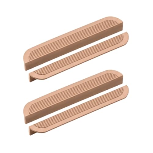 Image of VEZEL Aluminium Knobs for Cabinet /Drawer Knobs /Wardrobe Handle - Modern Cabinet Pull for Wardrobe, Drawer & Furniture, PVD Rose Gold, 160mm - Pack of 4-| 3 Years Warranty |