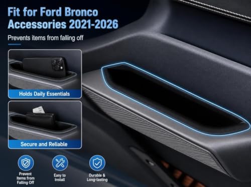 RFA Console Armrest Cover Door Storage Pocket Set for Ford Bronco 2021-2026 by RFA - Used condition - Image 3
