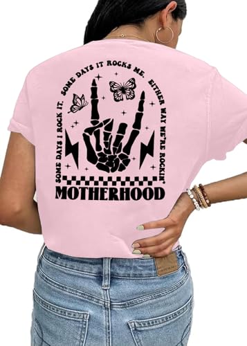 Image of UNIQUEONE Comfort Breastfeeding Shirts for Women Zip Nursing Tops Casual Distressed Acid Washed Maternity Tees