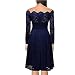VILLAVIVI Vintage Encaje Floral Fiesta de Cóctel Retro Swing Coctel Vestido Corta...