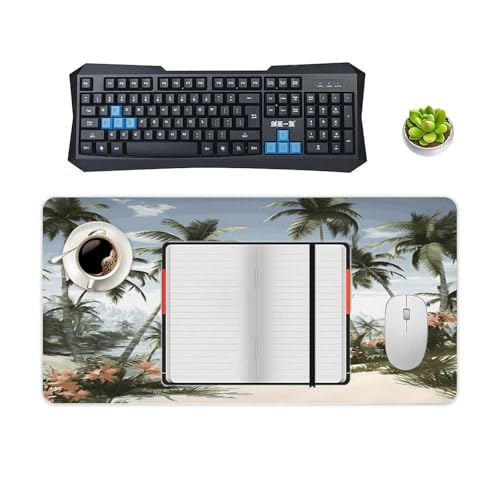 Pad Mouse Grande con Base de Goma y Diseño Tropical miniatura 4