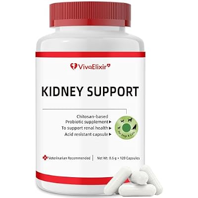 Kidney Health Supplement for Dogs & Cats | Probiotic Pet Wellbeing | Kidney Supplement | Help Support Kidney Function & Manage Renal Toxins | Renal Care Supplement Capsule 120ct