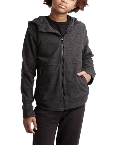 Reebok Boys' Jacket - Warm Polar Fleece Insulated Jacket - Weather Resistant Zip Up Hooded Jackets for Boys (Sizes: 4-20)