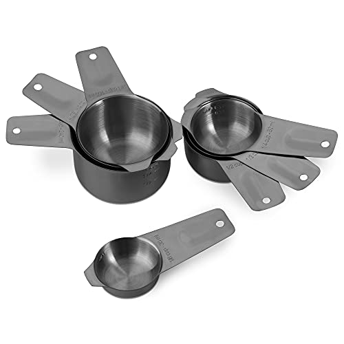 Image of 7-Piece 18 /8 Stainless Steel Measuring Cups Set, Dark Gray