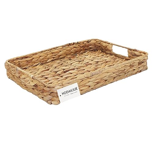 Grass Weaving Tray, Grass Storage Bins for Fruit or Tea,Arts and Crafts. (1) (Tray-A-M)