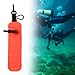 kowaku Dive Surface Marker Buoy Signal Tube Sausage High Visibility Portable Inflatable Diving Buoy SMB for Underwater Activities, Orange