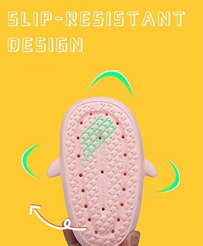 Kalakids Shark Slides, Unisex Shark Slippers Fashion Lightweight Thick Bottom Novelty Open-Toe Fish Sandals Casual Beach Shoes Cloud Shark Slides #TOP3