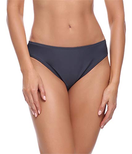 Merry Style Damen Bikini Slip Unterteil D4S (Graphit (9154), 42)