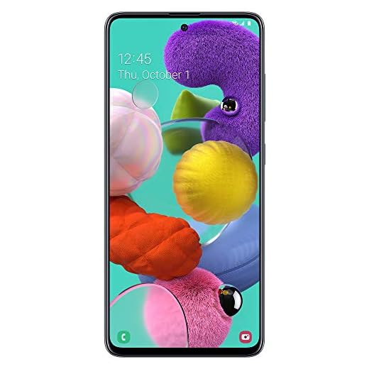 Tracfone Samsung Galaxy A51 4G LTE prepaid Smartphone (Locked) - Black - 128GB - Sim Card Included - CDMA