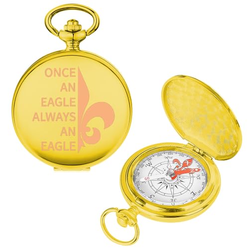 TGBJE Eagle Gift Scout Gift Scout Court of Honor Gift Once an Eagle Always an Eagle Boating Compass Scout Ceremonia Regalo (Brújula Dorada Águila)