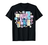 Disney Stitch & Angel Spring Easter Friendly Flower Faces Camiseta