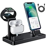 【Einstellbare Ladestation】: Präsentiert Ihre iPhone Ladestation für mehrere Geräte, freihändige Interaktion wie Face Time oder Skyced horizontal, die verstellbare Schraube sorgt dafür, dass Ihr iPhone mit Hüllen unterschiedlicher Dicke aufgeladen werden kann. So können Sie ganz einfach die Uhrzeit ablesen, Filme ansehen und vieles mehr.