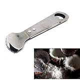 mooninja Coconut Grater Cheese Scraper Hand Coconut Meat Removal Shredder Blade Manual Machine Fish Scaler With Stainless Steel For Cooking Kitchen Knife Food Grinder Tools S Series (No.6), Silver