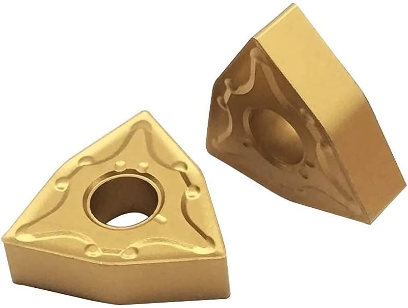 10pcs GBJ WNMG431-MA WNMG080404 -MA Carbide Insert Lathe Turning inserts Turning Tool for MWLNR Turning Tool Holder (WNMG431MA Gold)