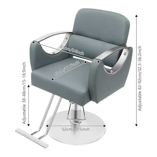 Image of Barber Chair,Salon Chair for Hair Stylist with Height Adjustment,360 Rotatable Salon Chair for Barber Store,Beauty Salons,Spas