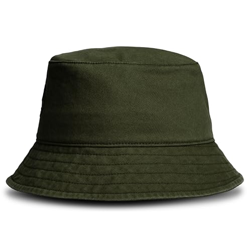 Image of Timberland Mens Bucket Hat, Cotton Twill, Soft Brushed Finish, Packable Sun Hat