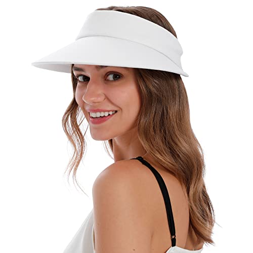 Simplicity Cotton Womens Visor And Straw Visors For Women Uv Protection Wide Brim Beach Sun Visor Hat #TOP2
