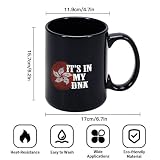 Yelolyio Kaffeetasse mit der Aufschrift 'It's In My DNA Hong Kong Fingerabdruck', Schwarz, Kaffeetasse aus Keramik, Geschenk für Freundin, Mutter, Vater, Schwester, Lehrer, 425 ml, spülmaschinen- und