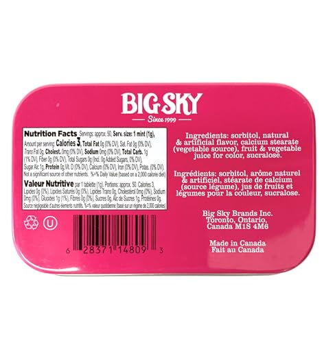 Big Sky Sugar Free Mints Cotton Candy | Sugarfree, No Artificial Colors Or Flavors | Kosher Certified, Vegan, Gluten Free thumb #3
