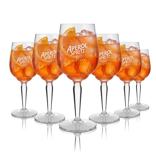 Aperol - Bicchieri da vino, 6 pezzi