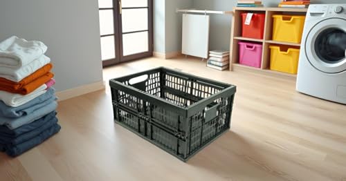 HRB Profi Klappbox, 32 Liter, 48 x 35 x 23cm, schwarz/schwarz (1 Stück)