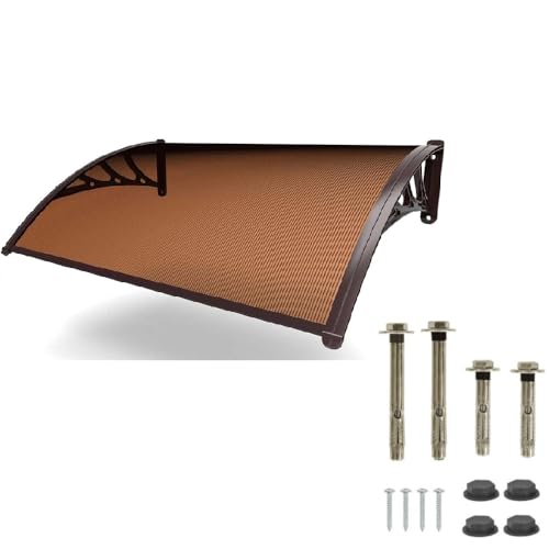 Pensilina Tettoia in Policarbonato Fumé 150x100cm + Kit Montaggio