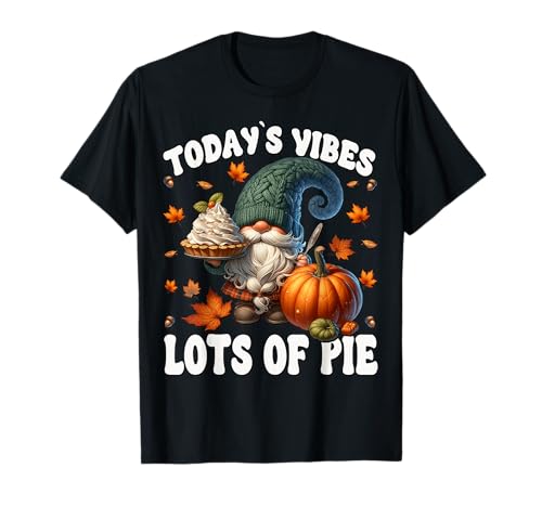 Funny Thanksgiving GNOME For Women Men Kids Cute Pumpkin Pie Camiseta