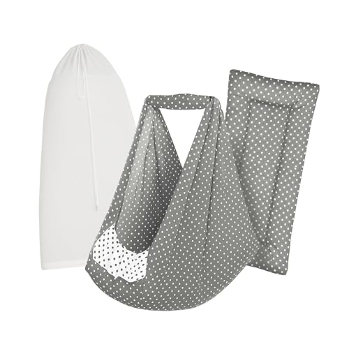 Image of Baby Cradle Set Swing /Jhula (Thottil Cloth, Palna, Dolna) | Hanging Cradle Cloth with Removable Padand Mosquito Net | Up to 15 kg | CRA-MELANCHI DOT