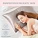 BEDELITE Satin Pillowcase for Hair and Skin, Super Soft and Cooling Similar to Silk Pillow Cases 2 Pack with Envelope Closure, Gift for Women Men(20