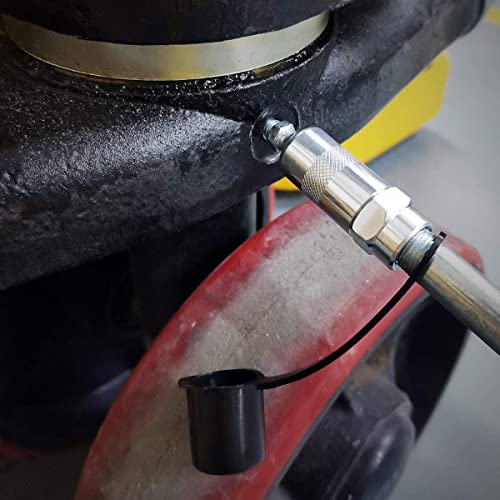 Utoolmart Plated Iron Pipe Butter Hose and Accessories 230mm Length 10mm Pipe Diameter for Use With Hand Operated Grease Guns 1Pcs