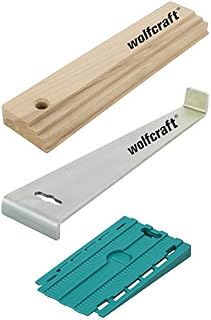 wolfcraft Laying Laminate and Design Flooring Success Kit I 6975000 I Complete set consisting of pulling ledge, tapping block and 30 universal wedges