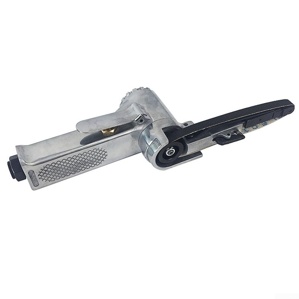 DAZZLEEX Levigatrice a nastro pneumatica Levigatrice a nastro Levigatrice pneumatica Smerigliatrice abrasiva 16000rmp per lucidatura Plastica Alluminio Ferro 20 × 520mm
