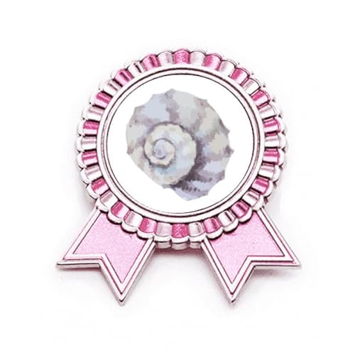 Broche escargot marine rose en métal de taille M aux finitions soignées et durables