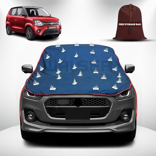 Image of WALSER Spike Car Cover for Maruti Suzuki WagonR | Anti-Climb Nail Guard for Dogs & Monkeys | Protects Bonnet, Roof & Dicky | UV, Dust & Snow Protection | Spike Cover with 4 Adjustable Hook