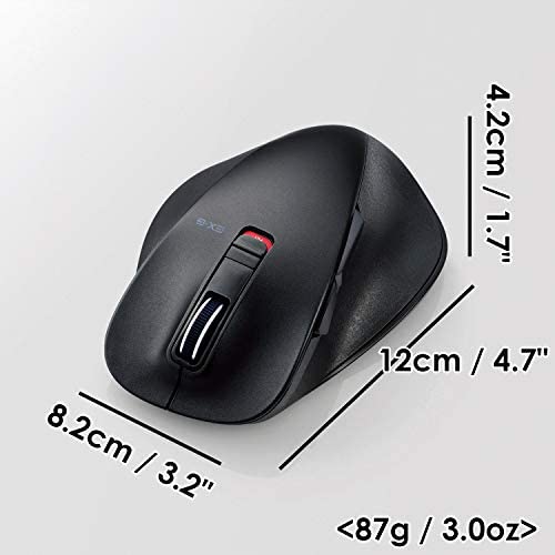 Elecom Bluetooth Wireless Mouse, Slient, Quiet Click, Ergonomic Design 5 Buttons For Ipad, Laptop, Notebook, Pc And Mac, Large Size (M-Xgl10Bbsbk-Us) #TOP1