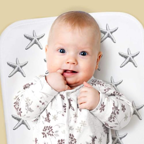 Azeeda 'Single Starfish' Baby Burp/Wash Cloth (BC00033238)2