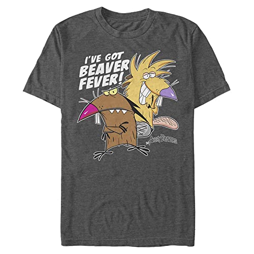 T-shirt Angry Beavers grande taille 3XL : haut manches courtes gris