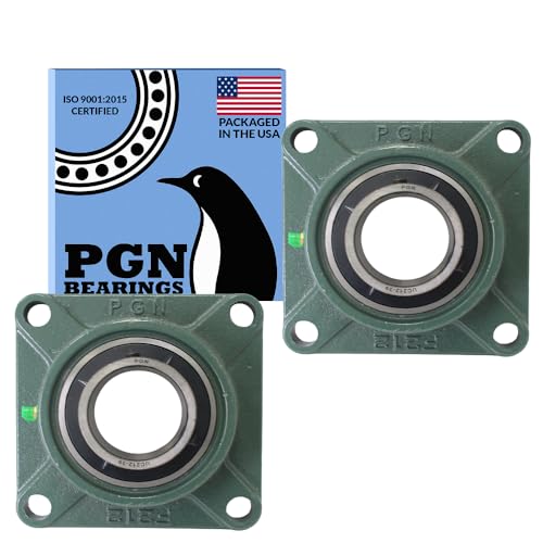 Image of PGN UCF212-39 (2 Pack) Square Flange Bearing 2-7 /16 inch Bore