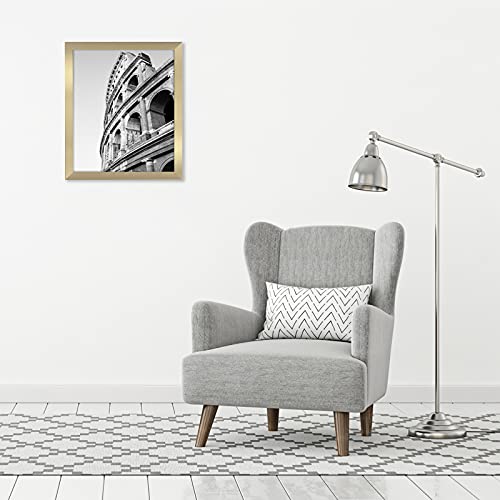 Americanflat 20x24 Picture Frame with Polished Plexiglass - Gold Picture Frame - Wide Photo Frames Made of Engineered Wood for Vertical or Horizontal Wall Display - Epic Collection - Gold