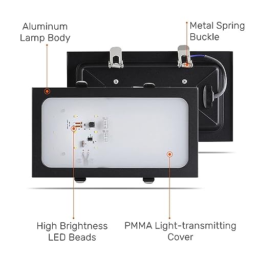 Foco downlight ultrafino y panel LED cuadrado de 24W blanco 6