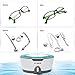 Ultrasonic Cleaner,Detachable Ultrasonic Dental Cleaner with Special Denture Tray&Handle,40kHz Ultrasonic Jewelry Cleaner with 5min Auto Shut-Off for Necklaces Rings Glasses Watches