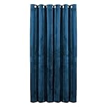 Hafaa Navy Blackout Curtain for Bedroom – 66" wide x 84 inch drop Super Soft Crushed Velvet Curtain for Living Room – 1 Panel Eyelet Curtain with Matching Tie Back (168cm x 213cm)