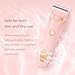 Beauty Bloom Electric Razor for Women, 2 in 1 Wet & Dry Electric Waterproof Razor Shaver, Painless Hair Removal Removable Head for Bikini Leg Arm Underarm Area Trimmer (Pink)