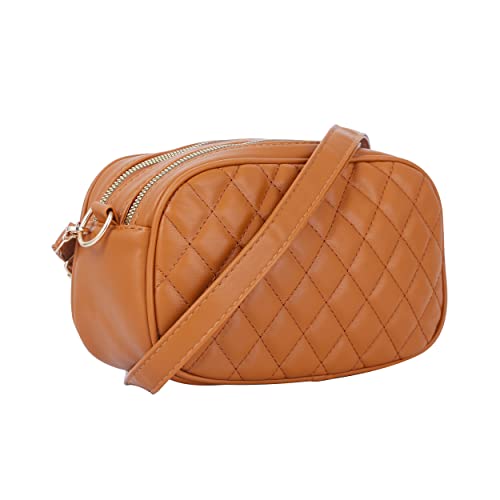 VK Lightweight Soft Quilted Vegan Leather Shoulder Bag for Women Classic Crossbody with Adjustable Strap and Top Zipper3